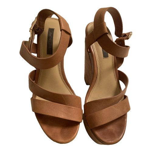 Pre-owned Rachel Zoe Leather Sandals In Camel