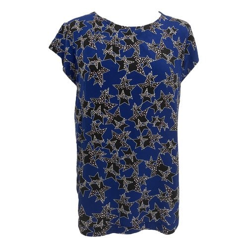 Pre-owned Diane Von Furstenberg Silk Shirt In Blue