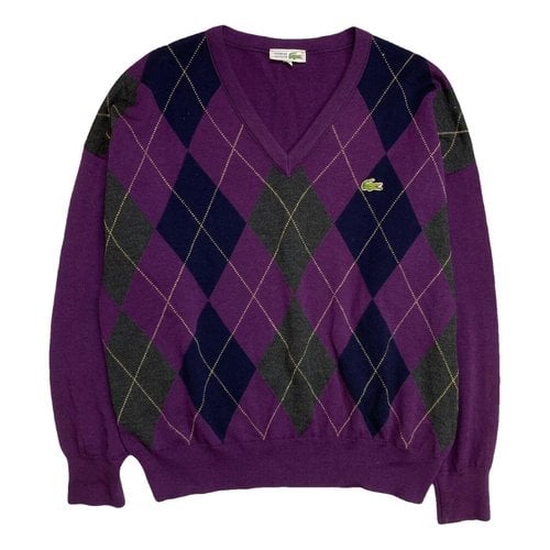 Pre-owned Lacoste Wool Sweatshirt In Purple