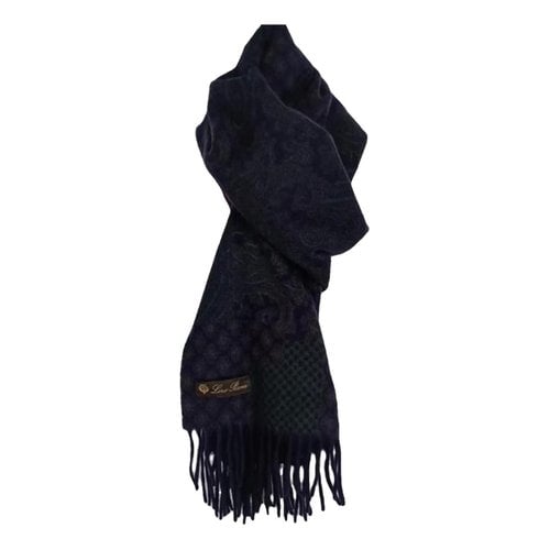 Pre-owned Loro Piana Cashmere Scarf & Pocket Square In Blue