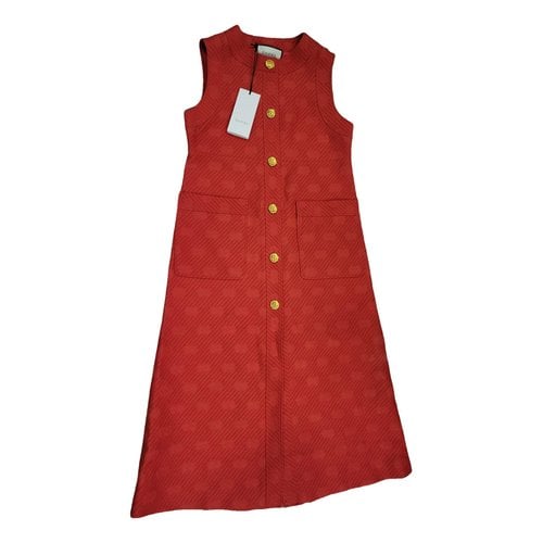 Pre-owned Gucci Wool Dress In Red