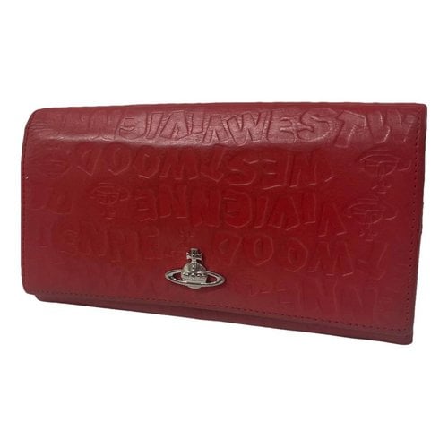 Pre-owned Vivienne Westwood Leather Wallet In Red