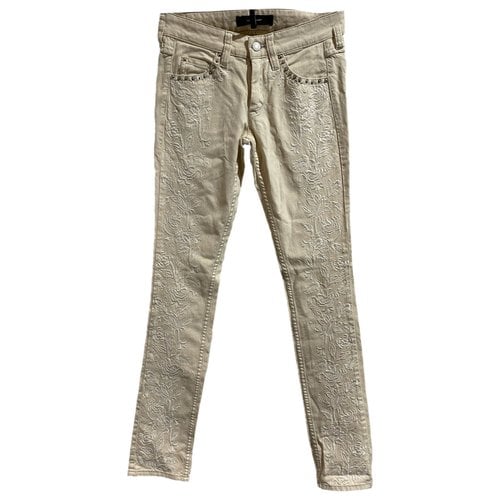 Pre-owned Isabel Marant Slim Jeans In Beige