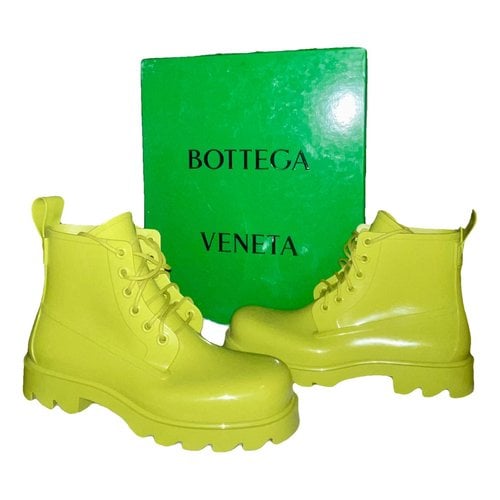 Pre-owned Bottega Veneta Boots In Green