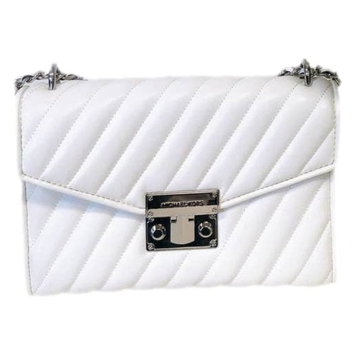 Pre-owned Michael Kors Leather Crossbody Bag In White