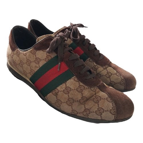 Pre-owned Gucci Cloth Low Trainers In Multicolour