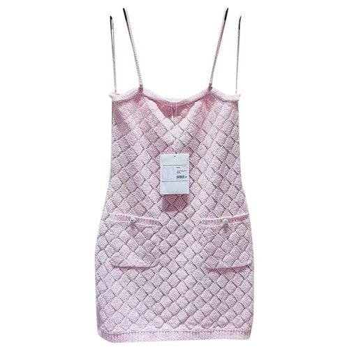 Pre-owned Chanel Tweed Dress In Pink