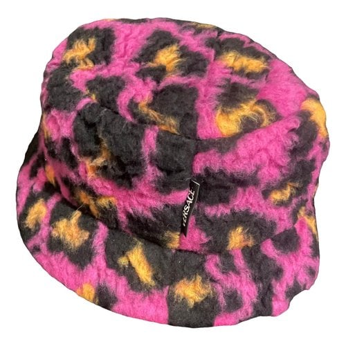 Pre-owned Versace Faux Fur Hat In Multicolour