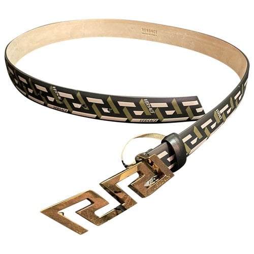 Pre-owned Versace Leather Belt In Multicolour