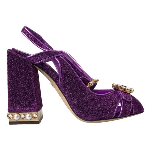 Pre-owned Dolce & Gabbana Sandals In Purple