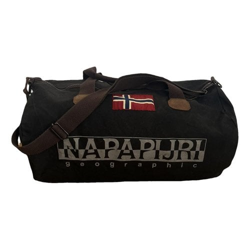 Pre-owned Napapijri Cloth Travel Bag In Black