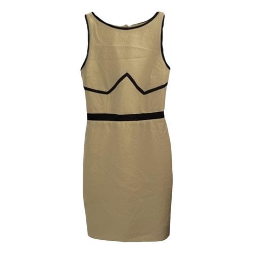 Pre-owned Pinko Silk Mid-length Dress In Yellow