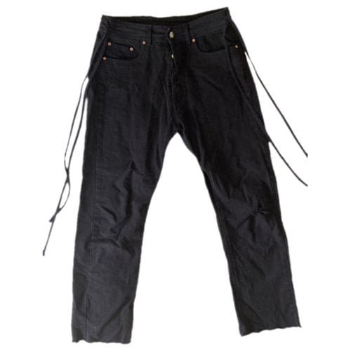 Pre-owned Vyner Articles Straight Jeans In Black