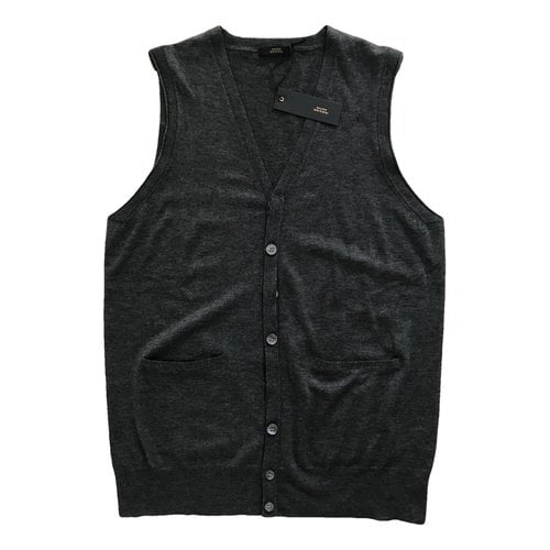 Pre-owned Mauro Grifoni Wool Vest In Anthracite