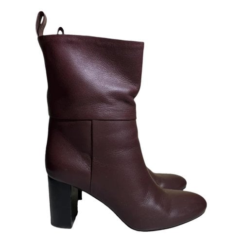 Pre-owned Jil Sander Leather Boots In Brown