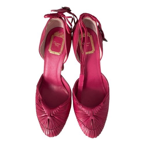 Pre-owned Dior Leather Heels In Pink