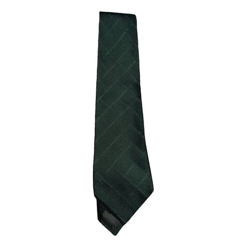 Pre-owned Borrelli Silk Tie In Green