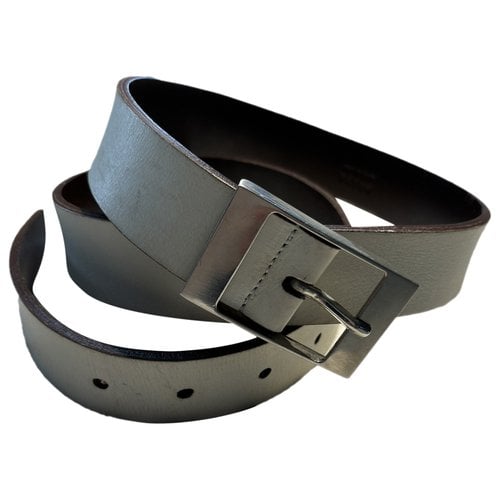 Pre-owned Prada Leather Belt In White