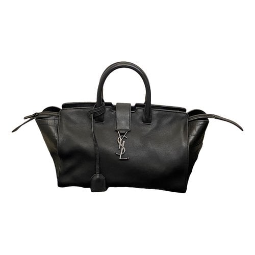 Pre-owned Saint Laurent Downtown Leather Handbag In Black
