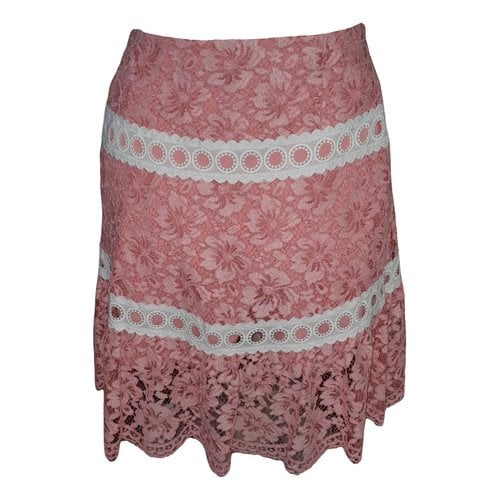 Pre-owned Sandro Mini Skirt In Pink