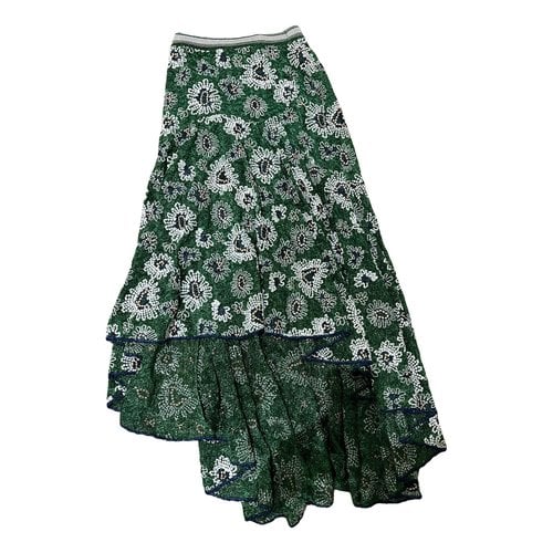 Pre-owned Missoni Glitter Maxi Skirt In Green