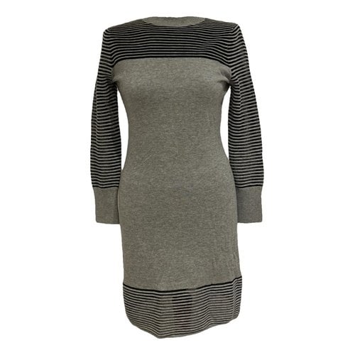 Pre-owned Emporio Armani Cashmere Mid-length Dress In Grey