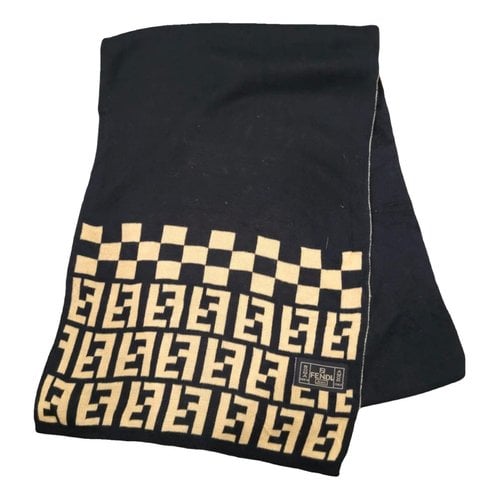 Pre-owned Fendi Wool Scarf In Gold