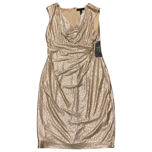 Pre-owned Lauren Ralph Lauren Mid-length Dress In Gold