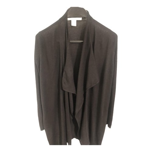 Pre-owned Diane Von Furstenberg Cashmere Cardi Coat In Black