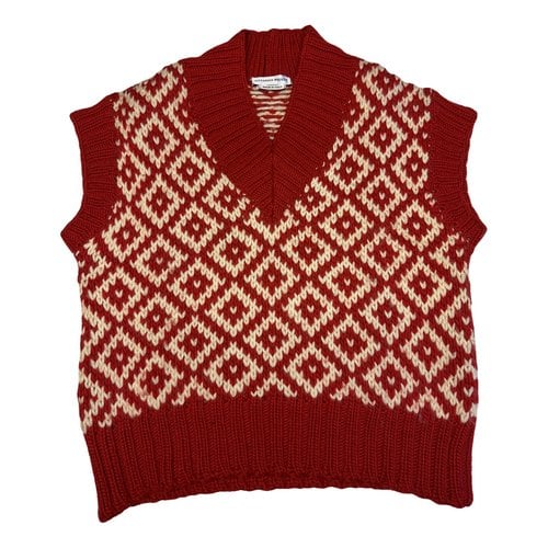 Pre-owned Alexander Mcqueen Wool Vest In Red