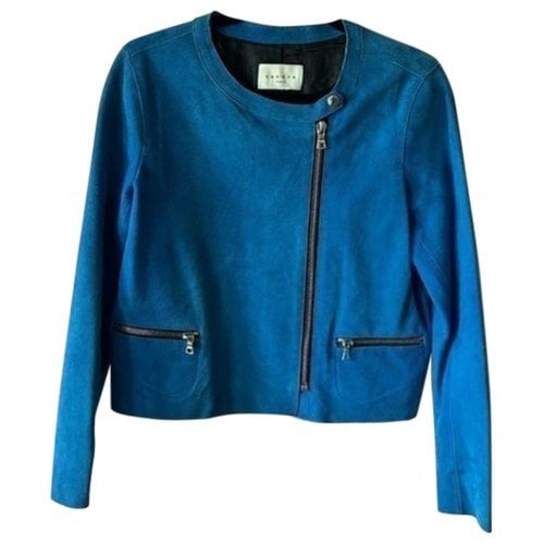 Pre-owned Sandro Jacket In Blue