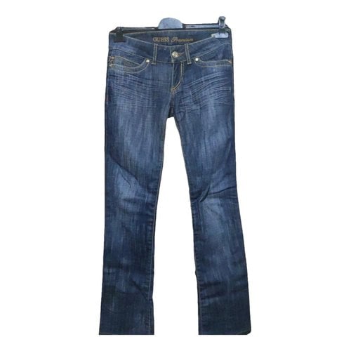 Pre-owned Guess Slim Jeans In Blue