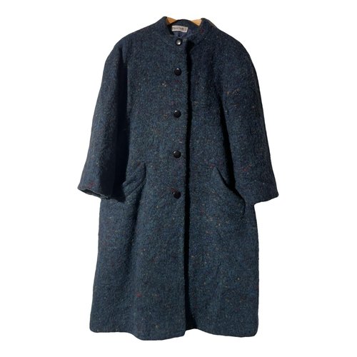 Pre-owned Pierre Cardin Wool Coat In Blue