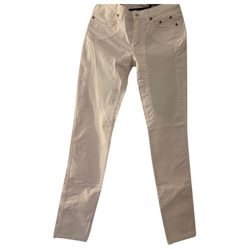 Pre-owned Jeckerson Straight Pants In Pink