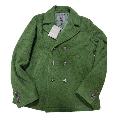 Pre-owned Siviglia Wool Dufflecoat In Green