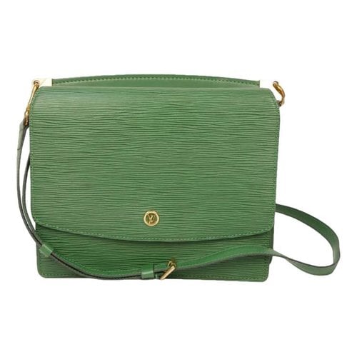Pre-owned Louis Vuitton Grenelle Leather Handbag In Green