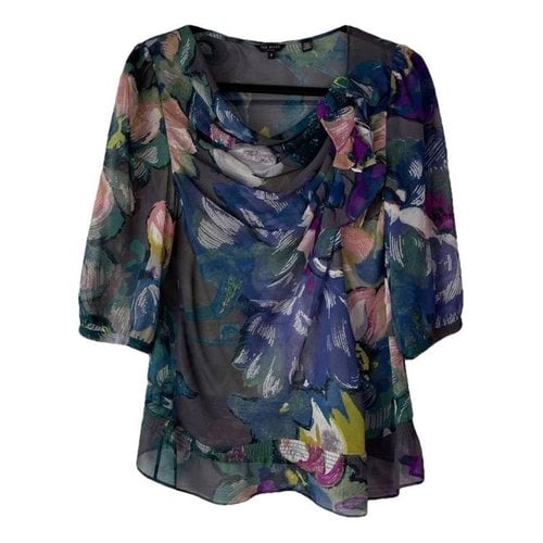 Pre-owned Ted Baker Silk Blouse In Black