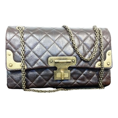 Pre-owned Chanel 2.55 Pony-style Calfskin Handbag In Brown