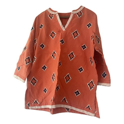 Pre-owned Tommy Hilfiger Linen Tunic In Orange