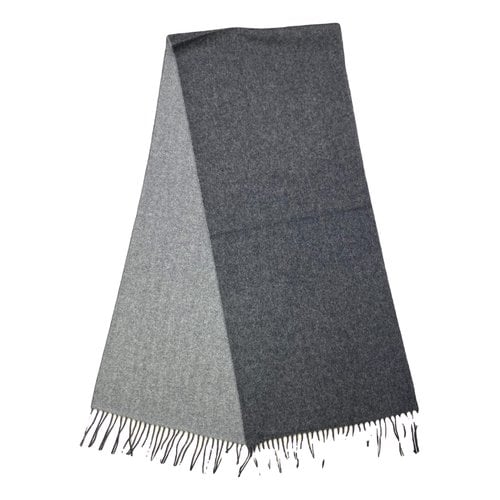 Pre-owned Superfine Cashmere Scarf & Pocket Square In Grey
