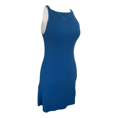 Pre-owned Courrèges Mini Dress In Blue