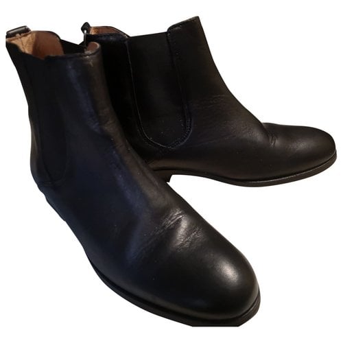 Pre-owned Aigle Leather Riding Boots In Black