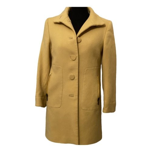 Pre-owned Seventy Wool Coat In Yellow