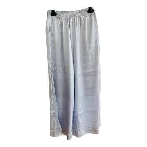 Pre-owned Max & Moi Silk Large Pants In Blue