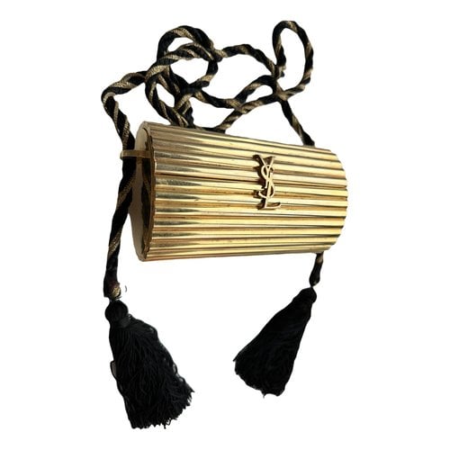 Pre-owned Saint Laurent Opyum Box Handbag In Gold