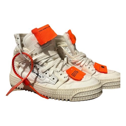 Pre-owned Off-white Cloth Trainers In White