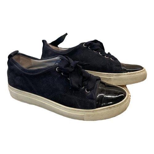 Pre-owned Lanvin Trainers In Navy