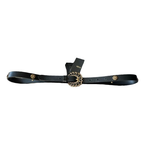 Pre-owned Maje Leather Belt In Black