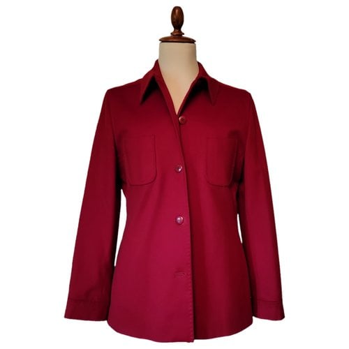 Pre-owned Max Mara Wool Jacket In Red