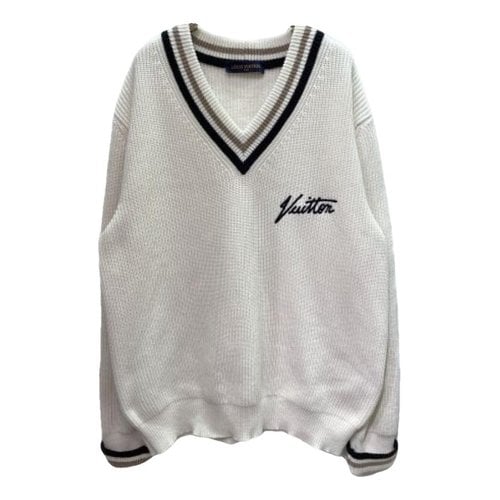 Pre-owned Louis Vuitton Wool Sweatshirt In White